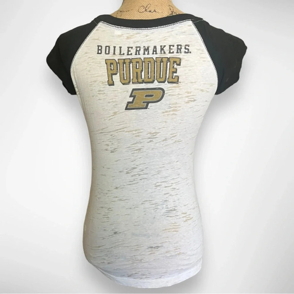 THREE SQUARE Women's Purdue Pete‎ Short Sleeve Shirt Size Small | EUC - Picture 2 of 5